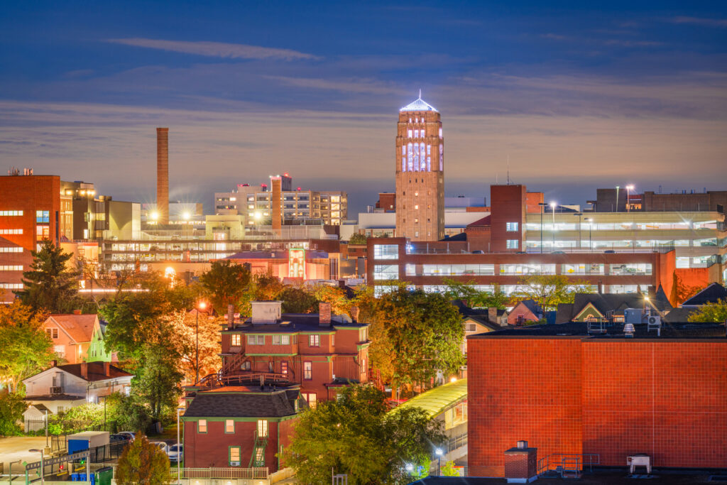 Ann Arbor, Michigan, USA Town Skyline